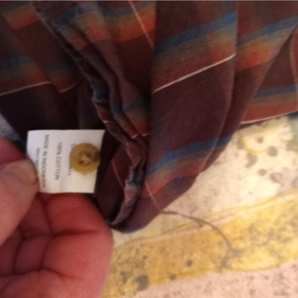 Cody James Men's Regular Fit Plaid Western Pearl Snap Long Sleeve Shirt Size L. - Picture 4 of 9